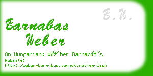 barnabas weber business card